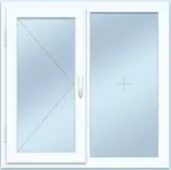 Двустворчатое окно ПВХ